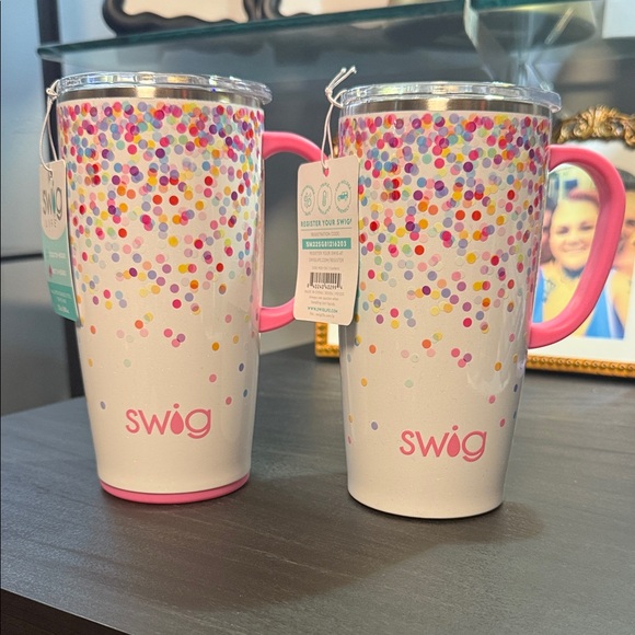 Swig Confetti Mug with Pink Handle - Picture 1 of 1
